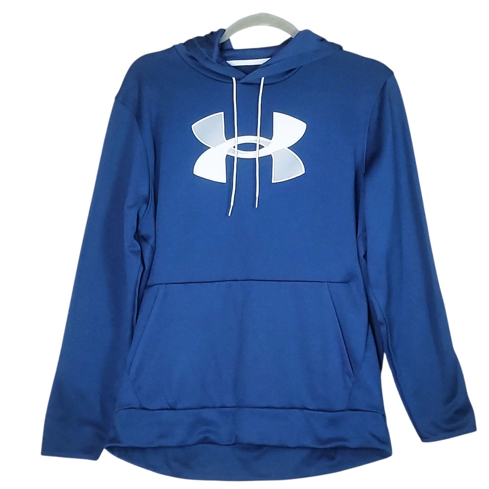 Under Armor Men XXL Fleece Big Logo Athletic Coldgear Gorpcore Pullover Hoodie